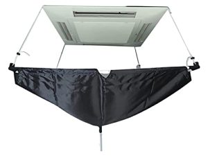 Cleaning Cover Air Conditioner Cleaning Cover Full Washing Covers Ceiling Wall Mounted Conditioning Reusable Dust Waterproof Nylon (Color : Black