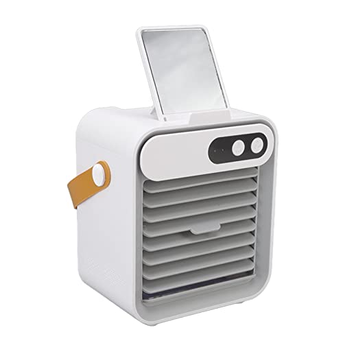 Air Conditioner Strong Wind ABS Leather Mini Air Conditioner Quick Cooling 3 Speed USB Charging Portable for Bedroom (White) Air Conditioner Strong Wind ABS Leather Mini Air Conditioner Quick Cooling 3 Speed USB Charging Portable for Bedroom (White)