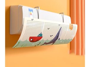 Utopone Hanging Rod Air-Conditioning Deflector Air-Conditioning Windshield with Decorative Painting No Condensation 180° Free Choice Available in Winter and Summer 1500+ Micro Holes