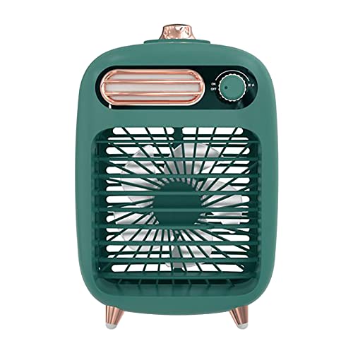Mini Portable Fan Mini USB Portable Cooler Air Conditioning Fan Evaporative Cooler with LED Light Quiet Powerful Bladeless Fan for Bedroom Mini Portable Fan Mini USB Portable Cooler Air Conditioning Fan Evaporative Cooler with LED Light Quiet Powerful Bladeless Fan for Bedroom