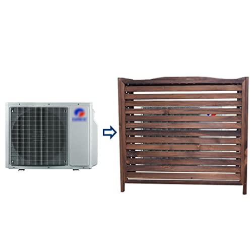 Solid Wood Air Conditioning Flower Stand Outdoor Grid Anti-Corrosion Wooden Air Conditioner Outer Cover Louvered Display Rack Storage Shelf Solid Wood Air Conditioning Flower Stand Outdoor Grid Anti-Corrosion Wooden Air Conditioner Outer Cover Louvered Display Rack Storage Shelf