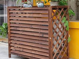 RAPRAP Solid Wood Air Conditioning Flower Stand