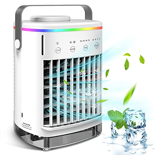 Portable Cold Air Conditioner Evaporative Air Cooler Mini USB Table Fan Desktop Air Conditioning Fan Humidifier for Home Room (Color : Air Cooler) Portable Cold Air Conditioner Evaporative Air Cooler Mini USB Table Fan Desktop Air Conditioning Fan Humidifier for Home Room (Color : Air Cooler)