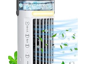 Wiracil Electric Fans Cooling - Cool and Moisten Air Cooler Unit Portable - Environmental Protection Air Conditioning